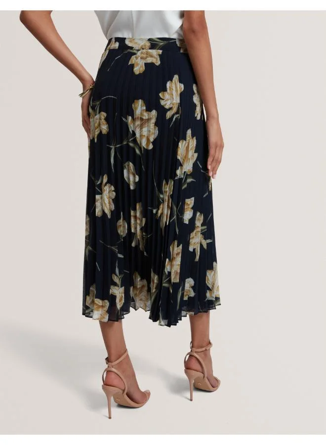 تيد بيكر Printed Pleat Wrap Midi Skirt